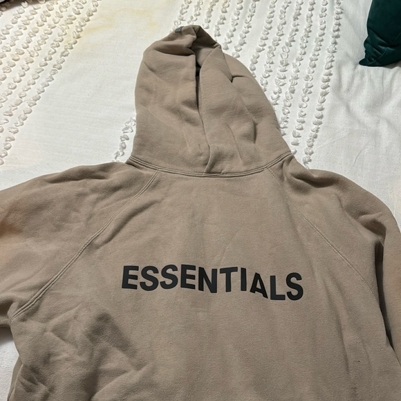 Light brown Essentials hoodie - Picture 1 of 4
